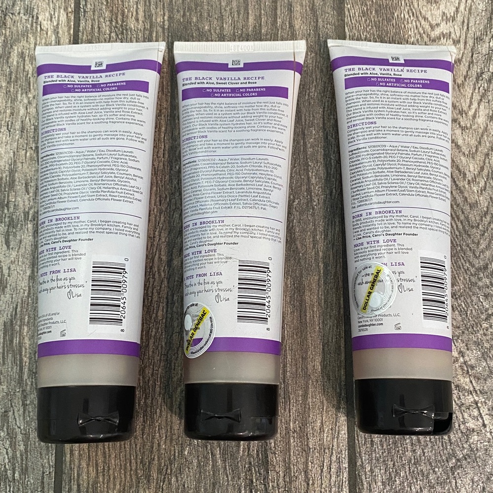 6 Carol's Daughter Black Vanilla Luscious Moisture Shampoo 8.5 oz each - Picture 2 of 2